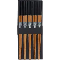 Tokyo Design Studio - Eetstokjes met Zwarte bovenkant – Set van 5 paar