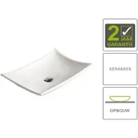 Boss & Wessing Bws waskom ishtar 56x37x10.5 cm keramiek wit