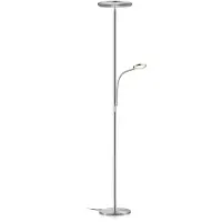Knapstein Vloerlamp Aura met Leesarm Nikkel mat - Sensordimmer