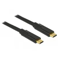 DeLOCK 85527 USB-C-kabel USB 3.2 Gen2 USB-C stekker, USB-C stekker 2.00 m Zwart