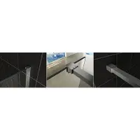 Mueller Slimline muurprofiel en stabilisatiestang voor losse glaswand RVS