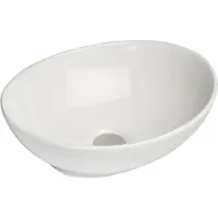 Saqu Design Collection ovale waskom 40x33x15cm keramiek wit