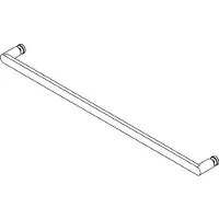 Saqu Modulo handdoekhouder 70cm rond mat wit