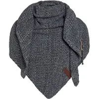 Knit Factory Coco Omslagdoek/Sjaal - Antraciet/Licht Grijs - 190x85 cm