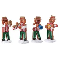 Lemax Kerstfiguur Gingerbread jazz set of 4