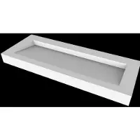 Ideavit Wastafel Solidsquare B-10 120x46x10 cm Solid Surface Mat Wit