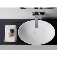 Ideavit Opbouwwastafel Solidthin 60x40x14.5 cm Solid Surface Mat Wit