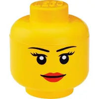 LEGO Opbergbox Iconic Hoofd Girl 16 cm, Geel -