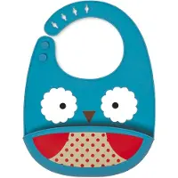 Skip Hop Zoo Fold & Go Siliconen Slabbetje - owl