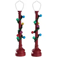 Lemax Red globe street lamp set of 2 b/o (4.5v)