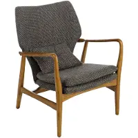 Pols Potten Chair Peggy Fabric Rough - Fauteuils Textiel Grey - 550-020-065