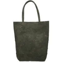 Zebra trends Zebra Natural Shopper met Studs Army Green Suedine