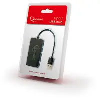 Gembird externe 4 poorts USB 2.0 HUB zwart UHBU2P403