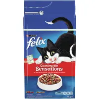 Felix Meaty Sensations met Rund Kip toegevoegde Groenten kattenvoer 4 kg