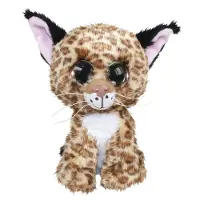LUMO Stars Tactic - Pluche - Knuffellynx Lynx - 24 cm - Zacht pluche - Grote ogen - Fins design - Eigen karakter - Inclusief app met spelletjes