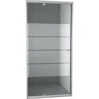Van Marcke GO Nisdeur VM Go Gordon 87-102x190cm Verstelbaar 6mm Gematteerd Chroom