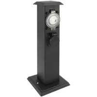 Exin Tuin stroompaal | (3-voudig, Randaarde, 3500 watt, Zwart)