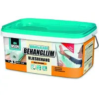 Bison Wand&Klaar Behanglijm vliesbehang emmer 2.5 kg, kant en klaar, eenvoudig aanbrengen, corrigeerbaar, goede hechting, voor alle soorten behang met een vliesrug