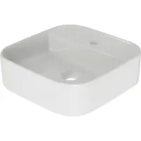 Plieger Wastafel Fresno Opbouw Wit met Kraangat 42x42 cm