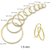 Marie-Celeste Marie Celeste oorringen ronde buis - 9 mm - Goud