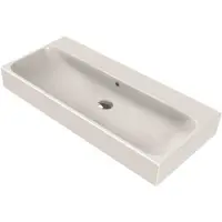 Sanicare Wastafel Vrijhangend Q17 101x46,5 cm Keramisch Wit (0 kraangaten)