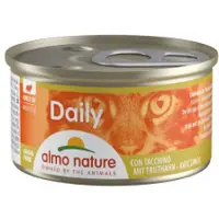 Almo Nature Daily Mousse met kalkoen natvoer kat (85 g) 24 x 85 g