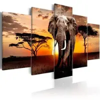 Karo-art Schilderij - Olifant Migratie