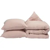 Yumeko Dekbedovertrek set Jersey Katoen 240x220 Roze - Eco, Bio & Fairtrade