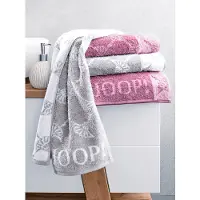 JOOP! Handdoeken Cornflower Douchehanddoek zilver 80 x 150 cm