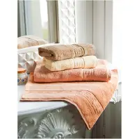 Cawö Handdoek Cawö Noblesse Uni Zalm (50 x 100 cm) (set van 3)