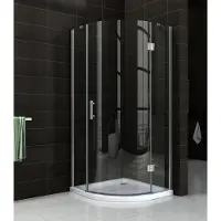 Wiesbaden Sphere Shower douchecabine 90x90x200cm kwartrond chroom 8mm glas rechtsscharnierend NANO coating