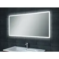Wiesbaden Quatro spiegel 120x60x3.5cm 5mm 12volt LED met lichtschakelaar en spatwaterdicht aluminium