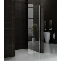 Wiesbaden Comfort zijwand met muurprofiel 300 x 2000 x 10 mm nano helder glas/chroom