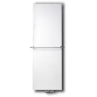 Vasco Flat V Line paneelradiator vlak type 21 400x1800mm 1120W aansluiting 8008 wit structuur 112980400180080080600-0000
