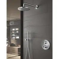 Hotbath Complete thermostatische douche inbouwset buddy 2 weg stop omstel geborsteld nikkel