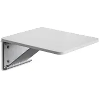 Handicare Douchezitting linido aangepast sanitair 26,5x33 cm opklapbaar aluminium wit