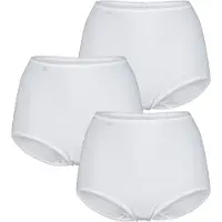 Sloggi Maxislip 24/7 Cotton Hoger gesneden pasvorm, elastische tailleband met kant (Set van 3) | Maat 50
