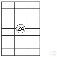 Quantore Etiket 70x37mm 2400stuks - 2 stuks