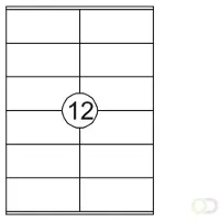 Quantore Etiket 105x48mm 1200 stuks - 2 stuks