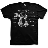 Merchandising STAR WARS - T-Shirt AT-AT Sketch - Black (S)