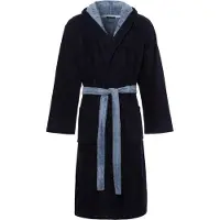 Schiesser 163984-803 Badjas Velours/badstof Bamboe Donkerblauw - Maat 50 M
