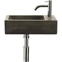 Differnz Rega fontein 40x11x23cm Natuursteen 1 kraangat Bluestone
