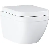 GROHE Euro Ceramic - Rimless wandcloset met SoftClose toiletzitting, Triple Vortex, alpine wit 39554000