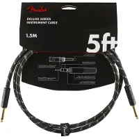 Fender DELUXE INSTRUMENTS CABLE STRAIGHT/STRAIGHT 5' BLACK TWEED