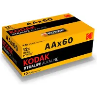 Kodak XTRALIFE alkaline AA battery (60 pack)