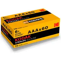 Kodak Xtralife - AAA Alkaline batterijen - 60 stuks