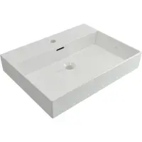 Plieger Wastafel Kansas Wit 1 Kraangat 60x45x12 cm