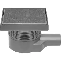 Easy drain Easydrain Aqua Quattro vloerput abs 15 x 15 cm. horizontaal Tegel / Rvs