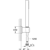 GROHE Euphoria Cube badset met slang 125 cm Chroom