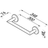 Geesa Nemox badgreep 30 cm. RVS